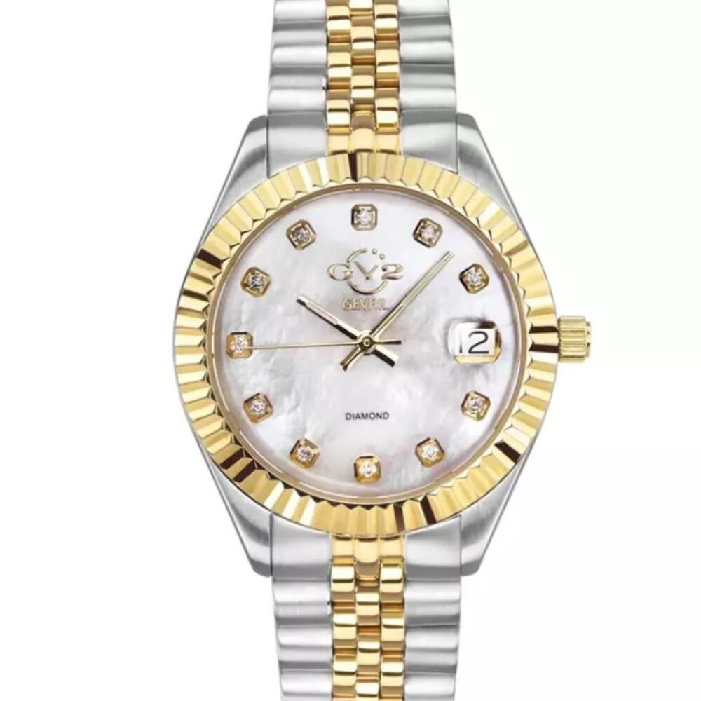 Gevril GV2 Women's Naples Two-Tone Stainless Steel & Ion Plating Swiss Quartz